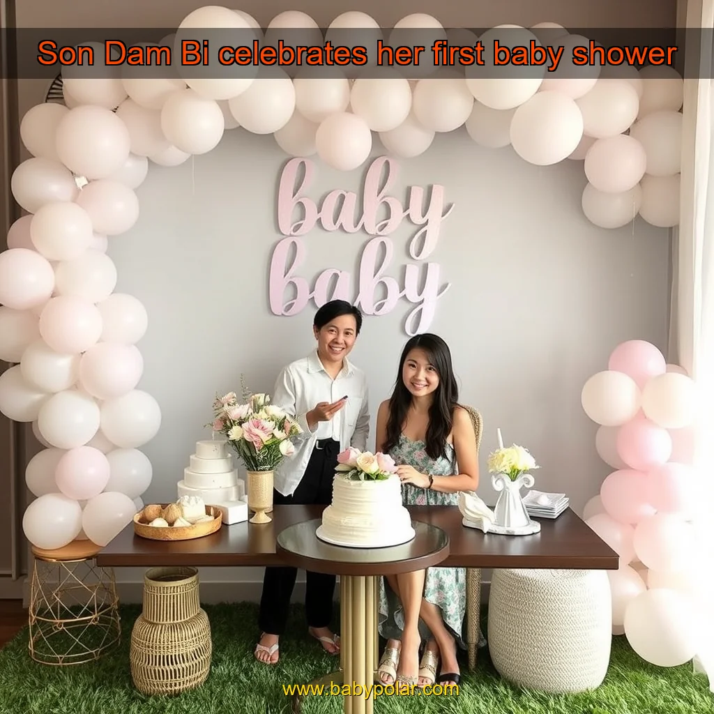 Artistic representation for Son Dam Bi celebrates her first baby shower