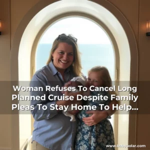 Artistic representation for Woman Refuses To Cancel Long Planned Cruise Despite Family Pleas To Stay Home To Help With Newborn