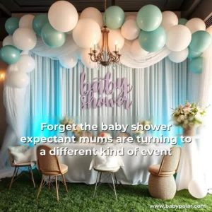 Artistic representation for Forget the baby shower expectant mums are turning to a different kind of event
