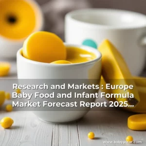 Artistic representation for Research and Markets : Europe Baby Food and Infant Formula Market Forecast Report 2025 2033 Featuring Abbott Nestle Danone Hain Celestial Hipp Vertrieb Organix H J Heinz Ella Kitchen Oliver Cupboard Holle