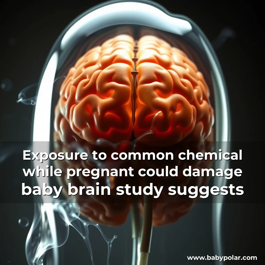 Artistic representation for Exposure to common chemical while pregnant could damage baby brain study suggests