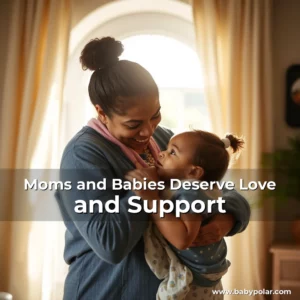 Artistic representation for Moms and Babies Deserve Love and Support