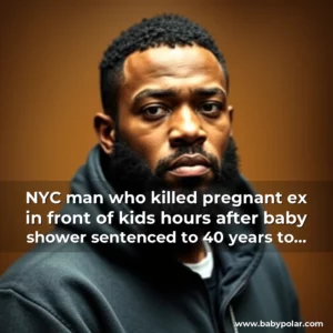 Artistic representation for NYC man who killed pregnant ex in front of kids hours after baby shower sentenced to 40 years to life in prison