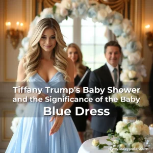 Artistic representation for Tiffany Trump's Baby Shower and the Significance of the Baby Blue Dress