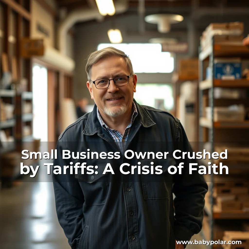 Artistic representation for Small Business Owner Crushed by Tariffs: A Crisis of Faith