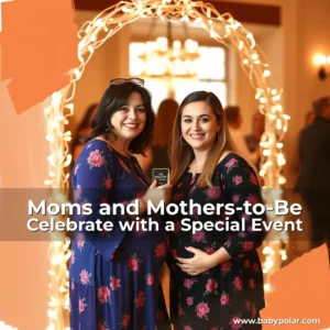 Artistic representation for Moms and Mothers-to-Be Celebrate with a Special Event