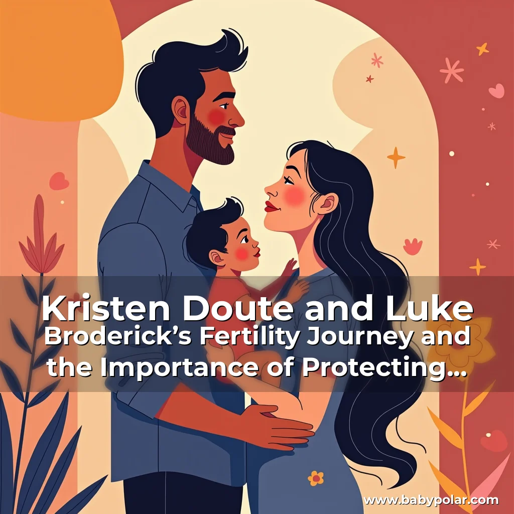 Artistic representation for Kristen Doute and Luke Broderick’s Fertility Journey and the Importance of Protecting Kaia’s Health