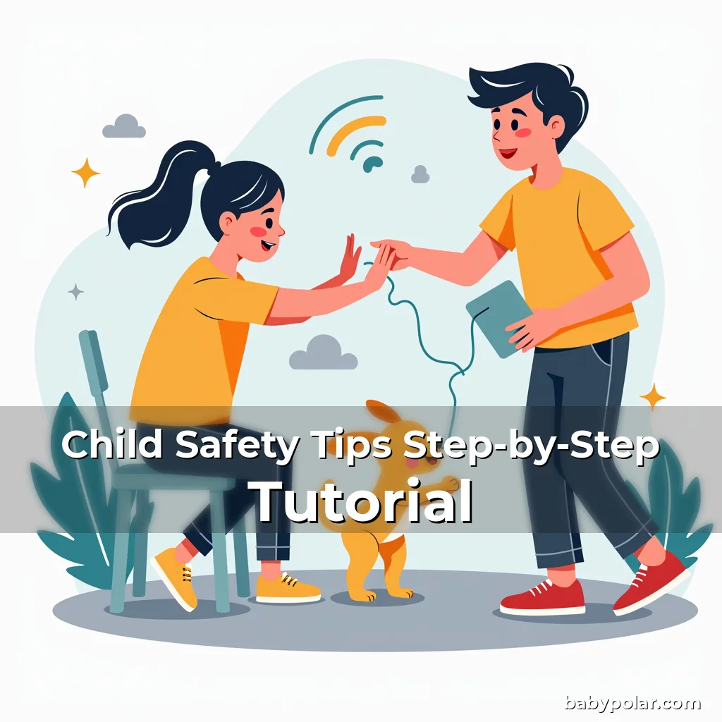 Artistic representation for Child Safety Tips Step-by-Step Tutorial