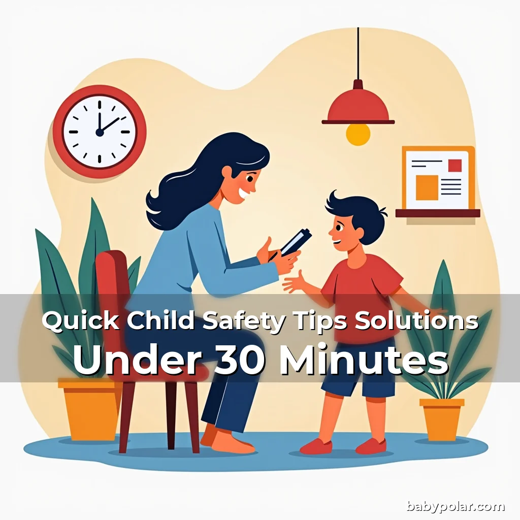 Artistic representation for Quick Child Safety Tips Solutions Under 30 Minutes