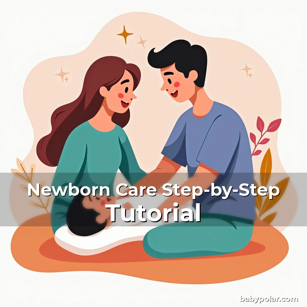 Artistic representation for Newborn Care Step-by-Step Tutorial